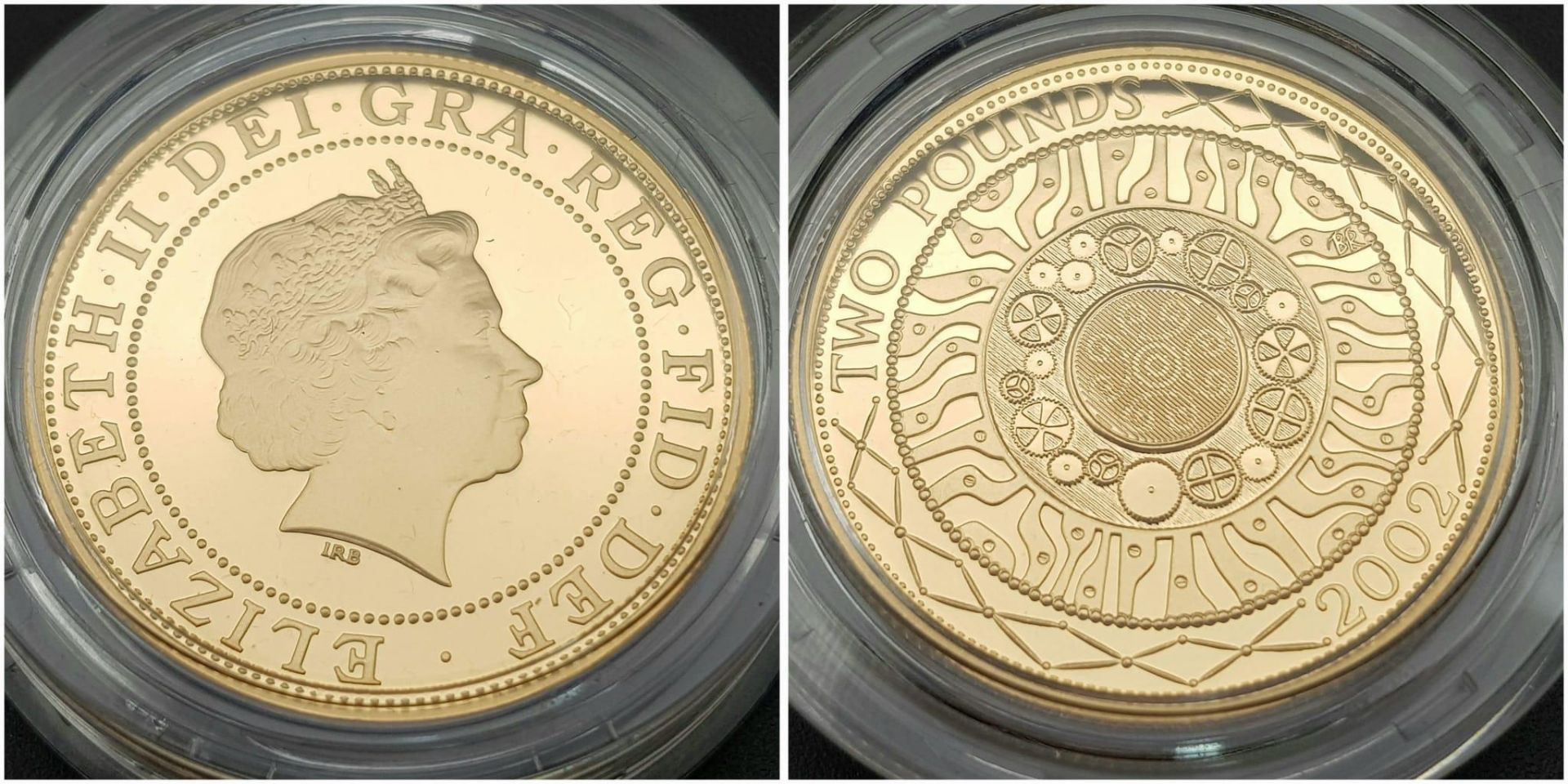 A Breathtaking Limited Edition 2002 Golden Jubilee 22K Gold Proof Coin Set. This set contains a - Image 10 of 21