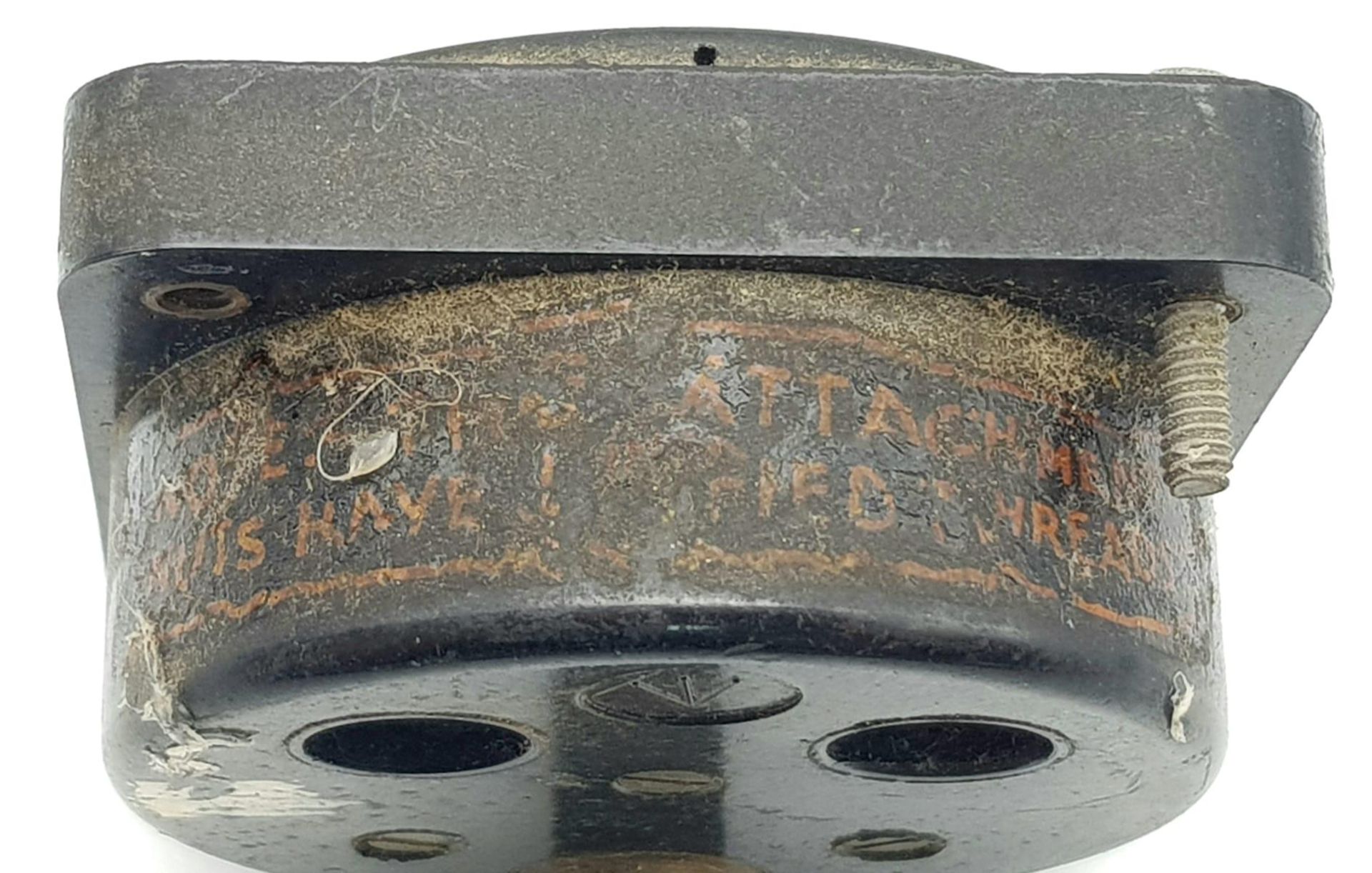 A Vintage RAF Aircraft Pressure Gauge. 5cm dial diameter. Military markings at rear. - Bild 4 aus 4