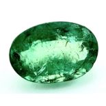 A 0.95ct Zambia Natural Beryl Emerald, in the Oval shape cut. Comes with the GFCO Swiss certificate.