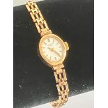 Ladies vintage 9 carat GOLD ROTARY WRISTWATCH complete with 9 carat GOLD Bracelet Strap. Fully