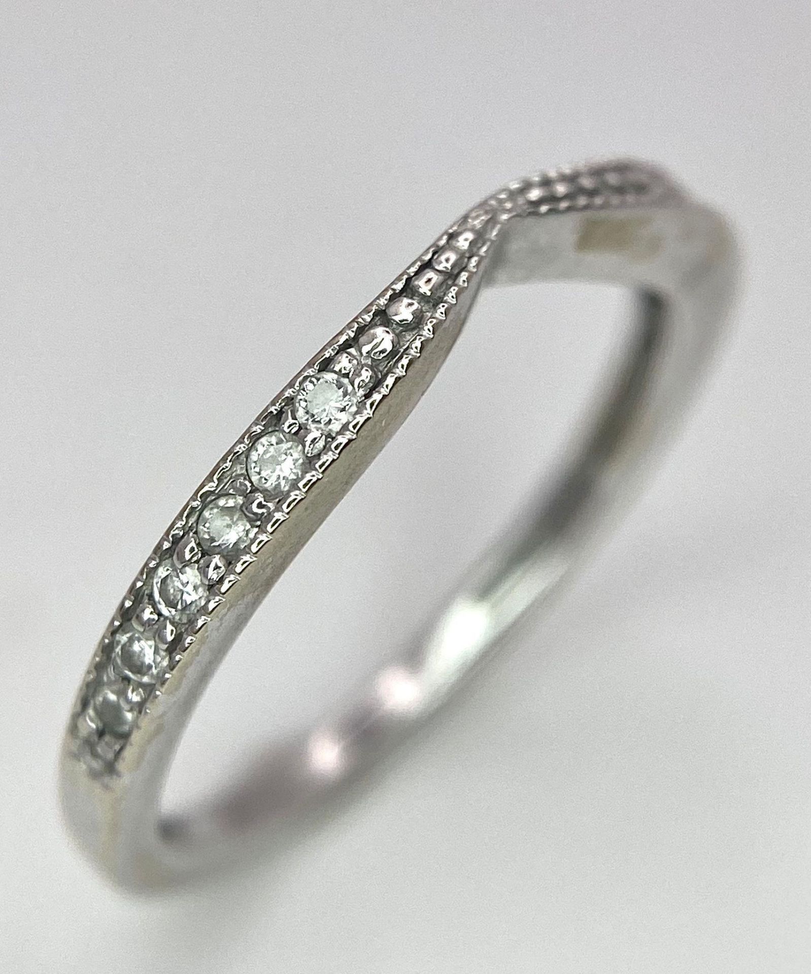 Two Different Style 18K White Gold Rings. A 0.50ct brilliant cut central diamond with diamond - Image 3 of 8