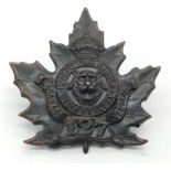 WW1 Canadian Expeditionary Force Cap Badge. 127th (York County) Cap Badge.