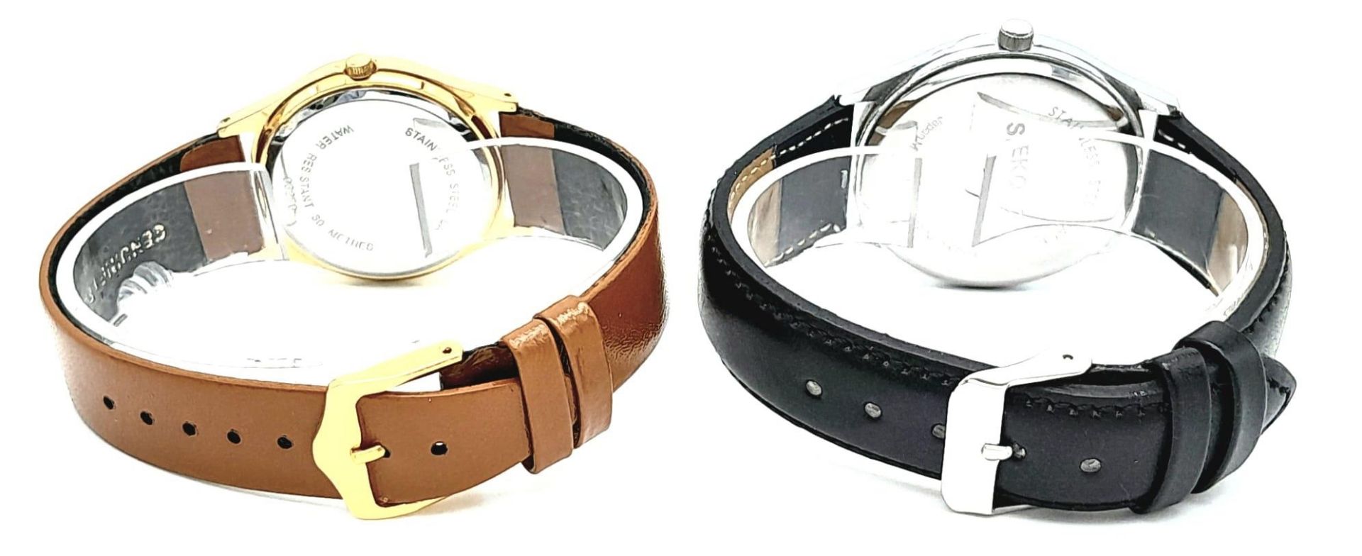 Two Different Style Quartz Sekonda Watches. Both in good condition and working order. - Bild 4 aus 6