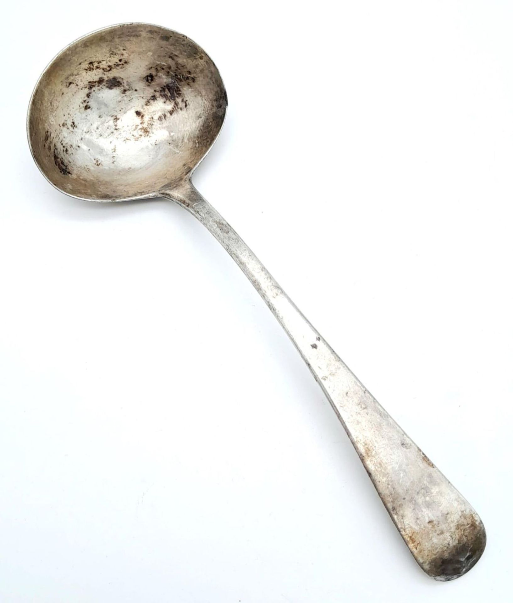 An antique Georgian sterling silver ladle with full London hallmarks, 1804. Total weight 43G. - Bild 5 aus 12