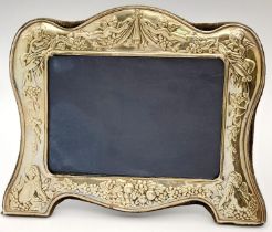 A 925 Sterling Silver Sheffield Hallmarked Picture Frame. Cherub decoration. 19cm x 16cm.