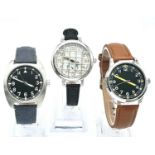A Parcel of Three Military design Homage Watches Comprising; 1) Australian Army Officer Watch (