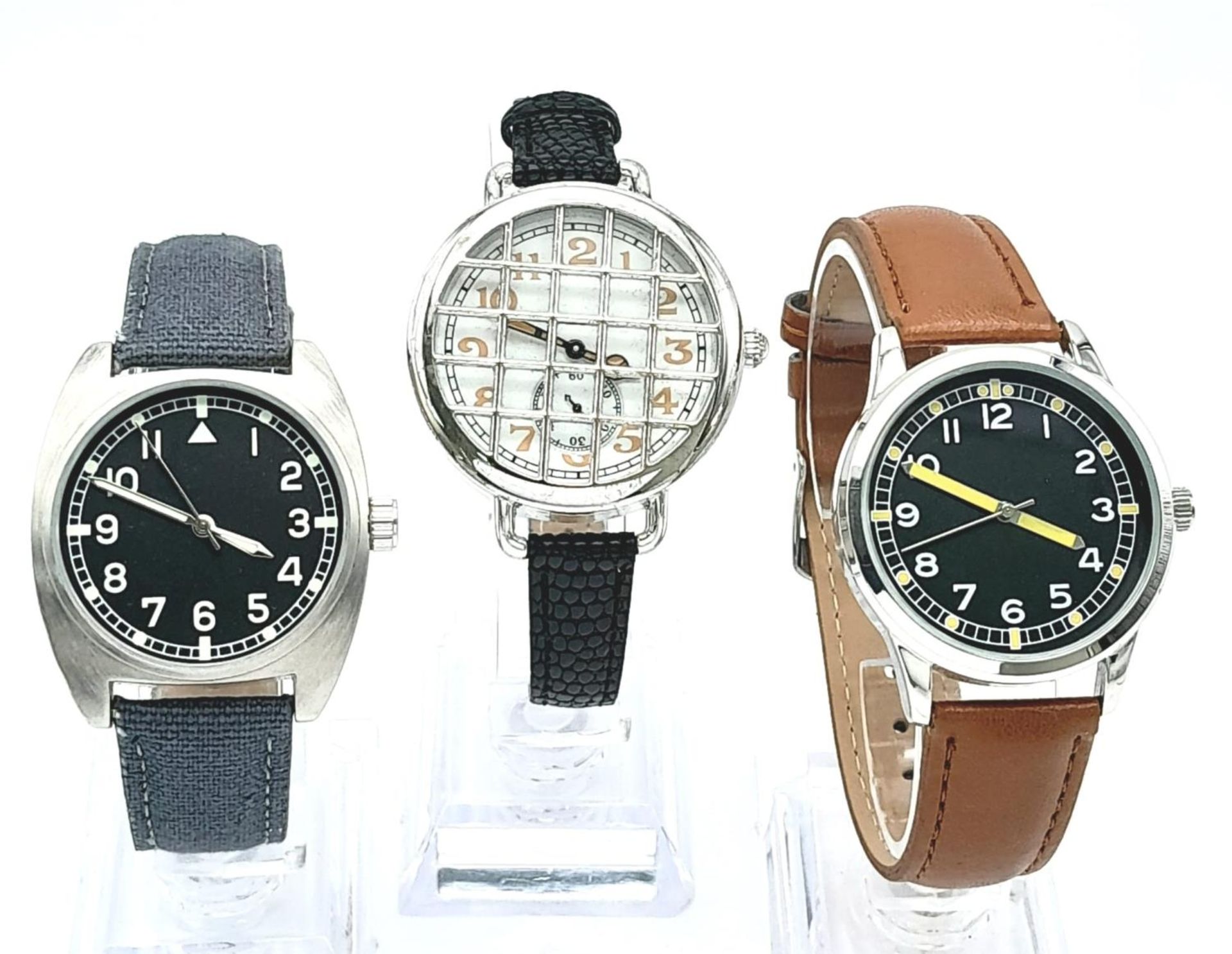 A Parcel of Three Military design Homage Watches Comprising; 1) Australian Army Officer Watch (