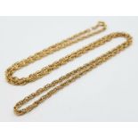 An Italian 9K Yellow Gold Intricate Link Necklace. 50cm. 5.95g weight.