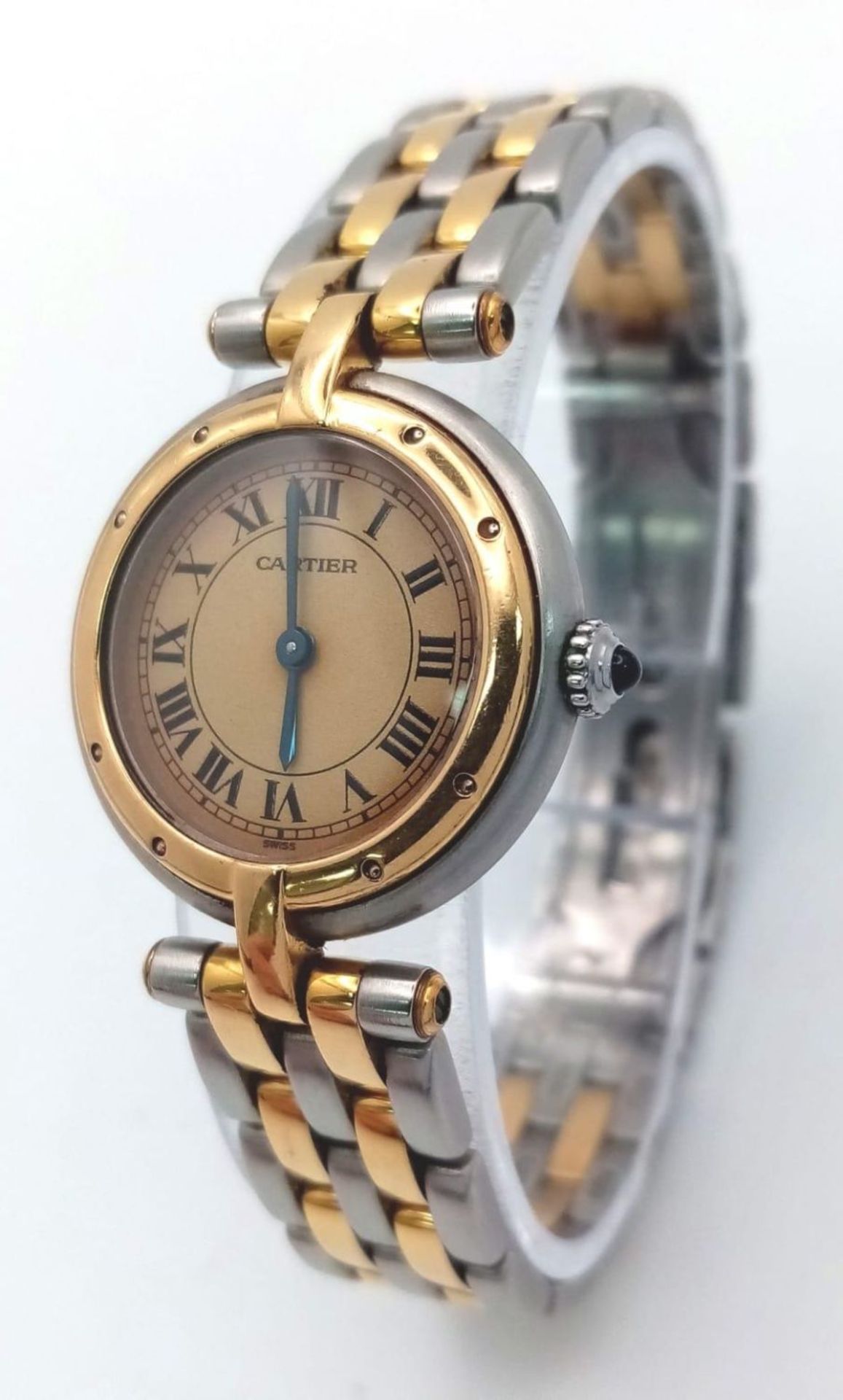 A Vintage Cartier Panthere Quartz Ladies Watch. Bi-metal (gold and stainless steel) bracelet and - Image 3 of 18