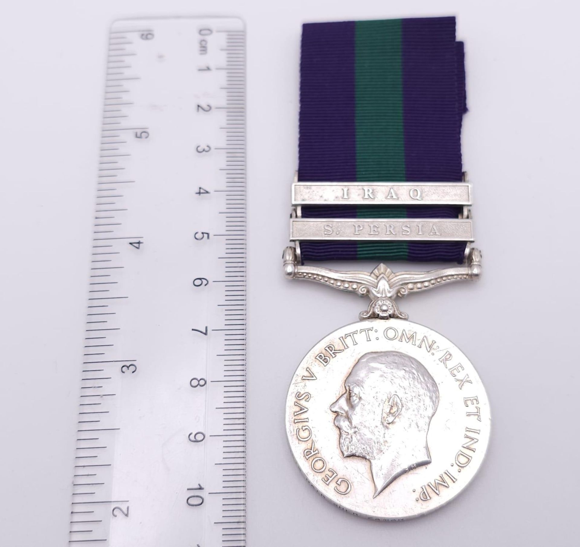 General Service Medal 1918 with two clasps: ‘S. Persia’ and ‘Iraq’, named to: 4919 Naik Sher Zaman 3 - Bild 6 aus 6