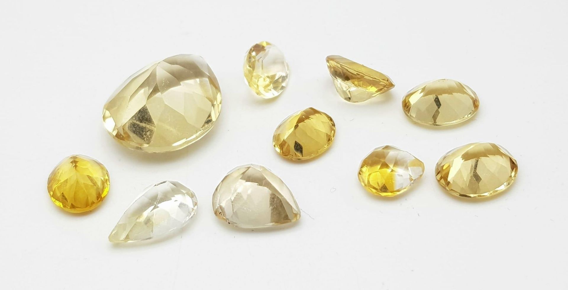 A Parcel of 10 Citrines. Assorted Sizes up to 2.3cm, Assorted Cuts. 55.96 Carats Total. - Bild 2 aus 3