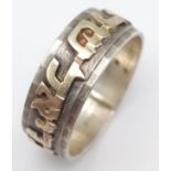 A vintage 925 silver Jewish Hebrew ring. Total weight 2.75G. Size K/L.