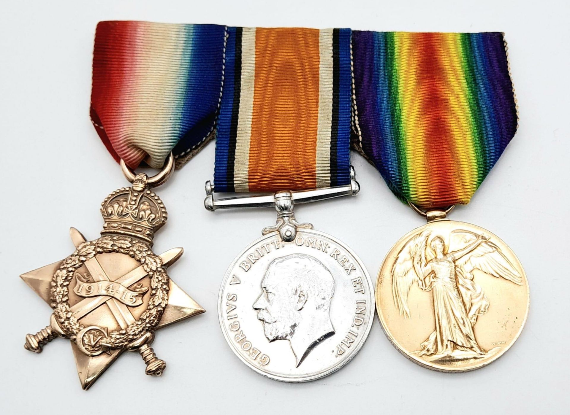 A 1914/15 Trio consisting of the 1914/15 Star, British War Medal and Victory Medal, all named to: - Bild 2 aus 19