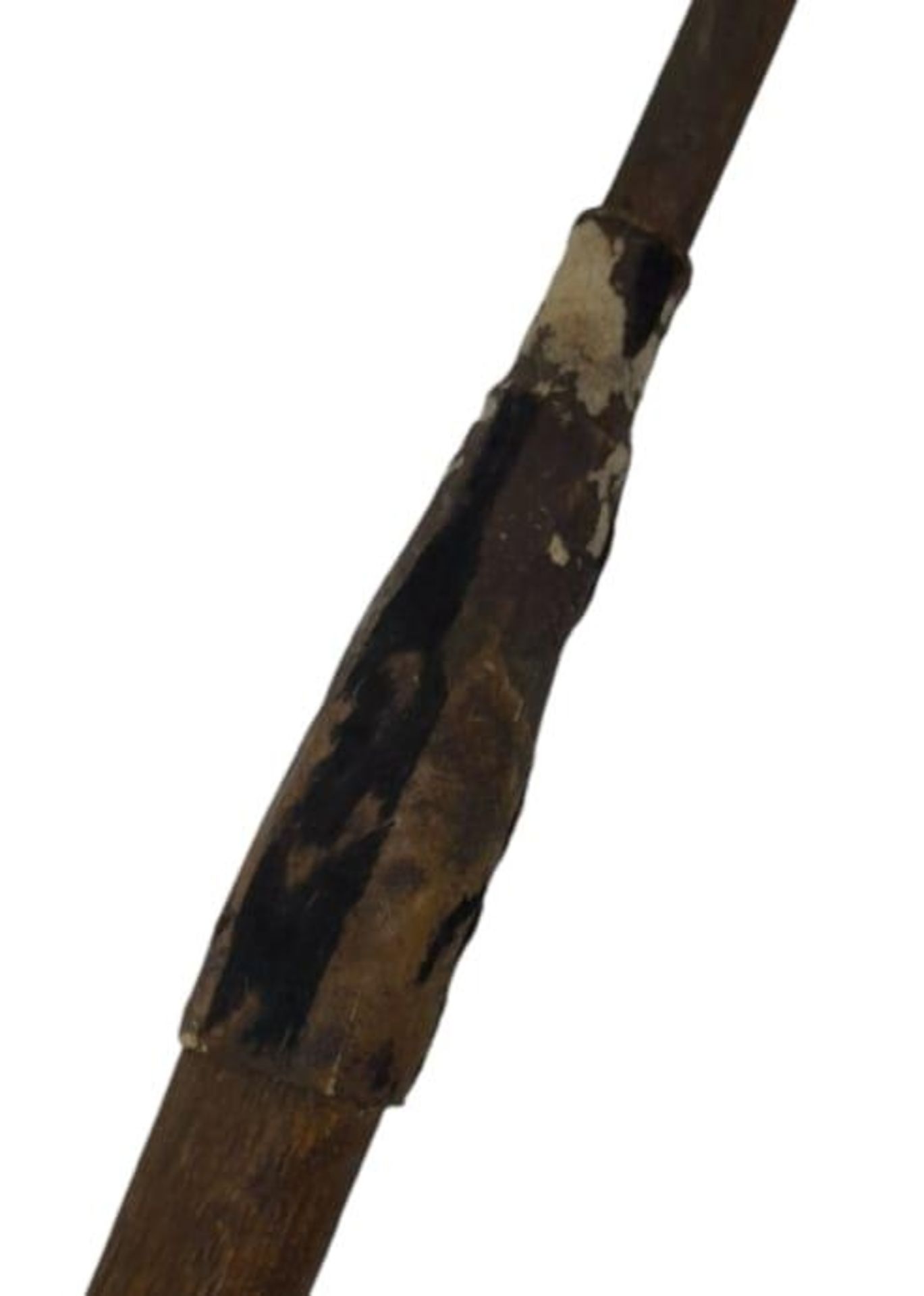 An Antique 19th Century Zulu Assegai. 100cm Length. Possibly Early 20th Century Replcament Shaft. - Bild 3 aus 4