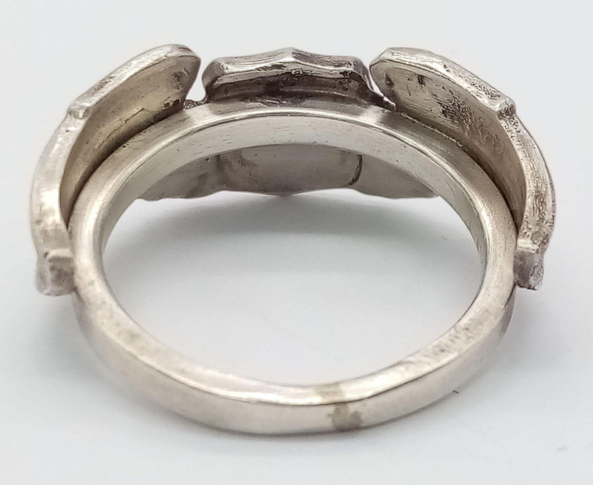 WW2 US Theatre Made (South Pacific) Silver 9th Airforce Pilots Ring. UK Size “W” US Size 11.5. - Bild 3 aus 3
