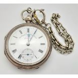 An Antique Sterling Silver Cased H. Samuel - The Climax Trip Action Pocket Watch. Hallmarks for