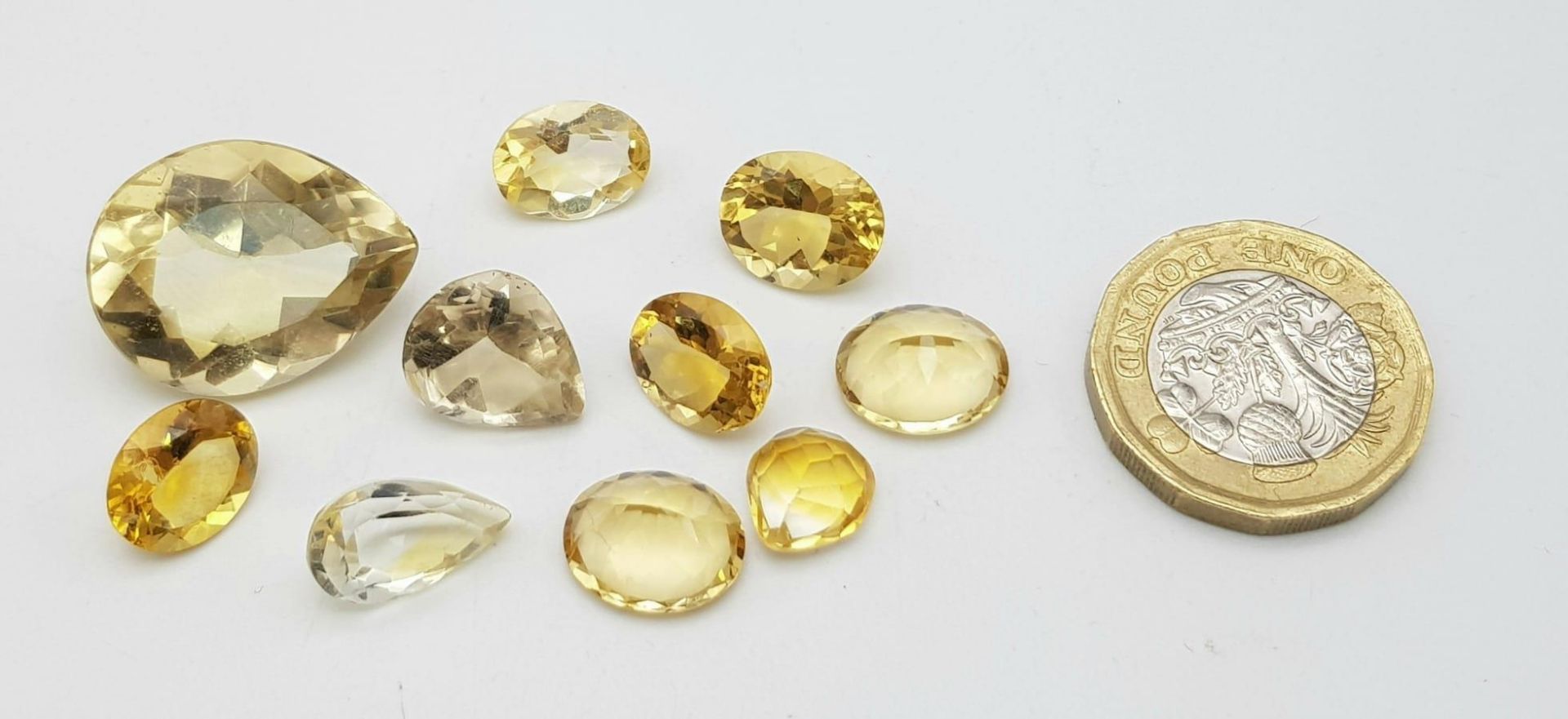 A Parcel of 10 Citrines. Assorted Sizes up to 2.3cm, Assorted Cuts. 55.96 Carats Total. - Bild 3 aus 3