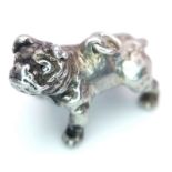 A Sterling Silver British Bulldog Charm. 2.3cm x 1.5cm, 5.1g weight. Ref: SC 7091