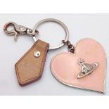 A Vivienne Westwood Decorative Heart Keychain. Ref: 016703