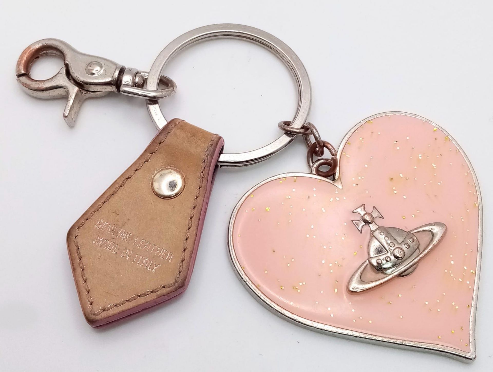 A Vivienne Westwood Decorative Heart Keychain. Ref: 016703