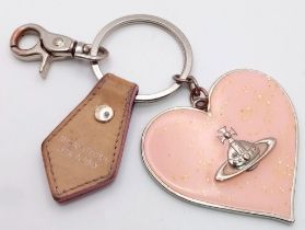 A Vivienne Westwood Decorative Heart Keychain. Ref: 016703