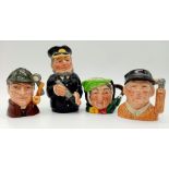 Four Miniature Toby Jugs.