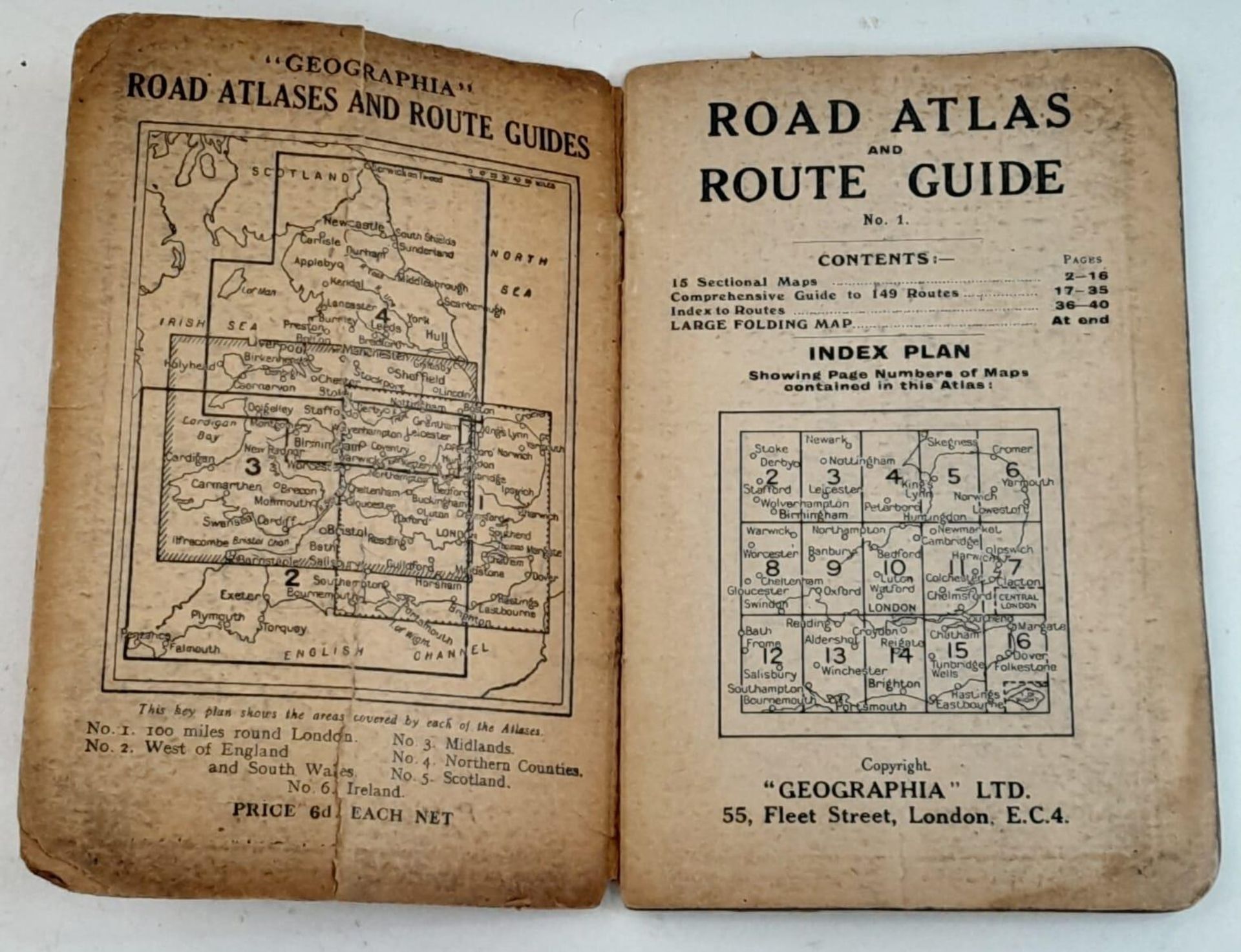 A vintage Road Atlas and Route Guide 100 miles round London - Bild 2 aus 10