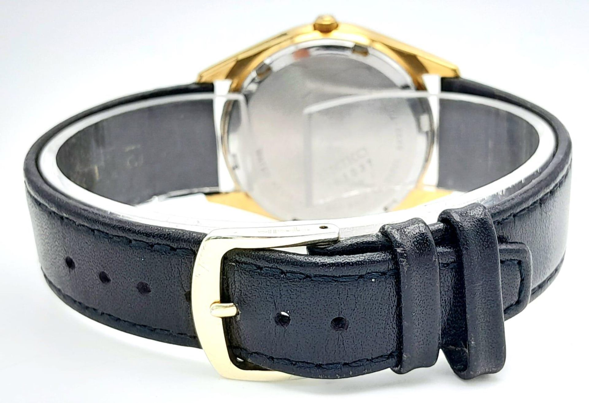 A Vintage Seiko Quartz Gold Tone Watch Model 8222-7000. 35mm Case. New Battery Fitted April 2024. - Bild 5 aus 7