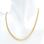 An 18K Yellow Gold Chain/Choker Necklace. Each link is hallmarked 18k gold. 37cm length. 15g weight.