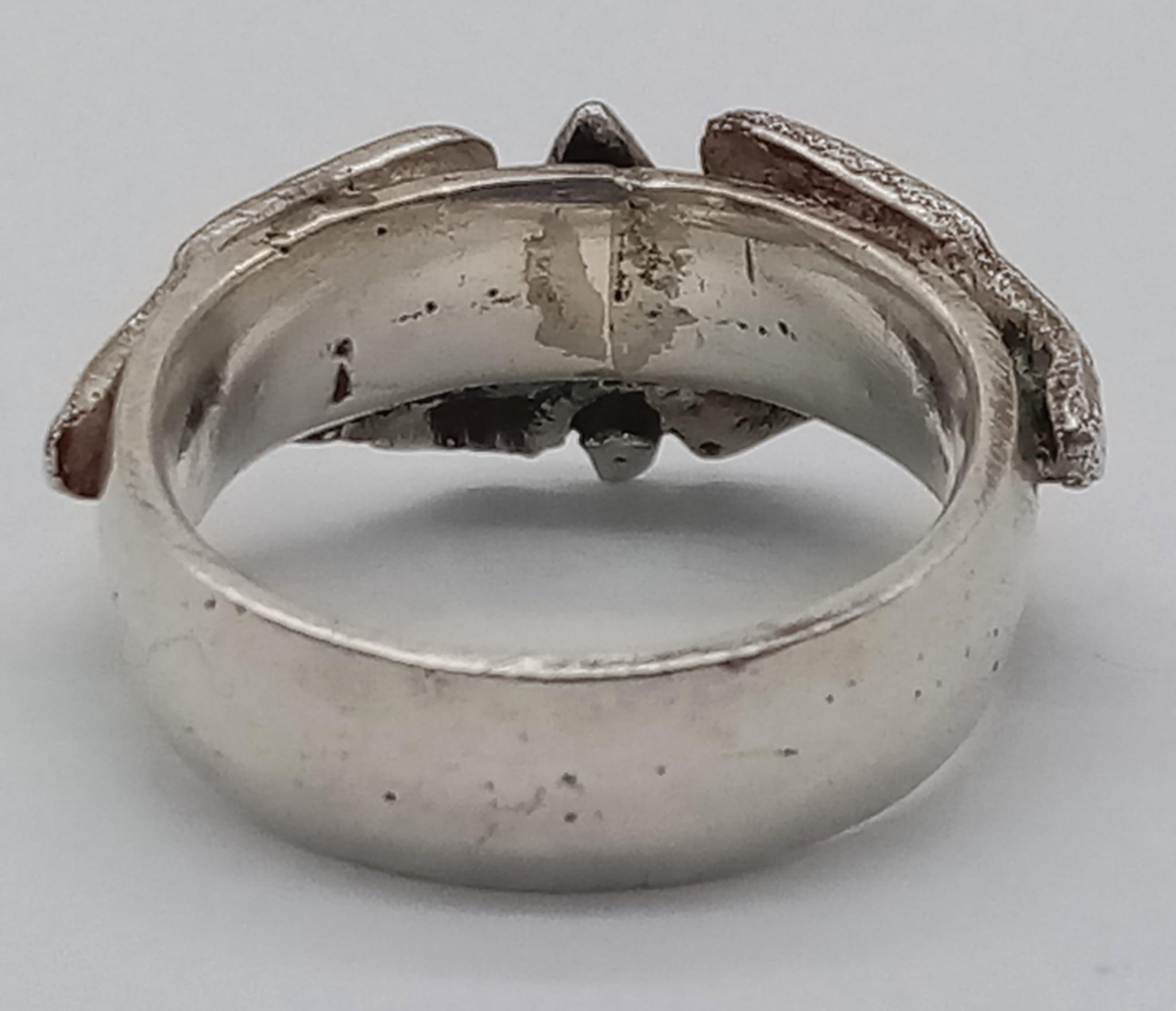 WW2 Silver US Women’s Auxiliary Service Pilots Ring. aka The Wasp’s The W.A.S.P was a civilian women - Image 3 of 3