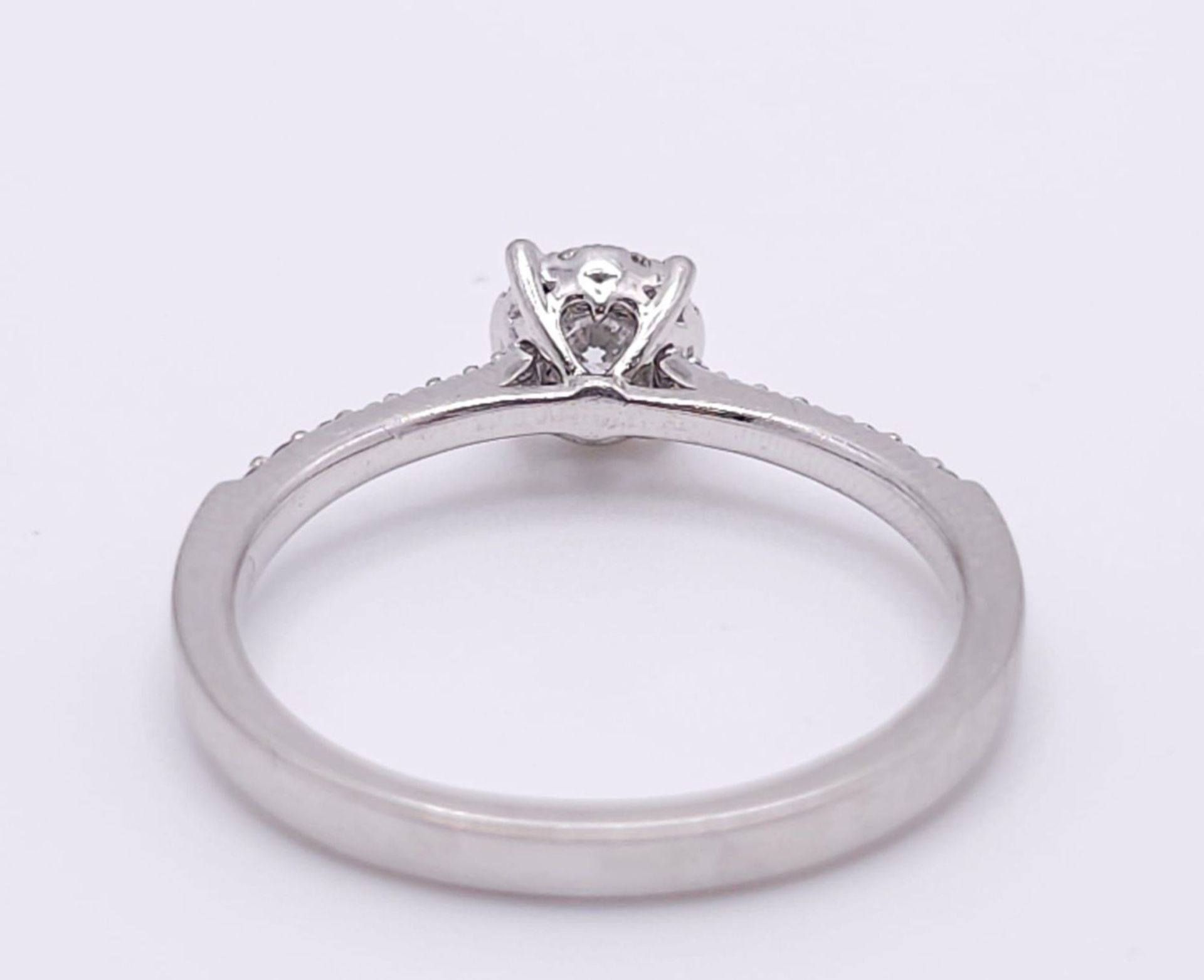 A PLATINUM DIAMOND RING, APPROX 0.35CT DIAMONDS, WEIGHT 4.1G SIZE N - Image 12 of 12