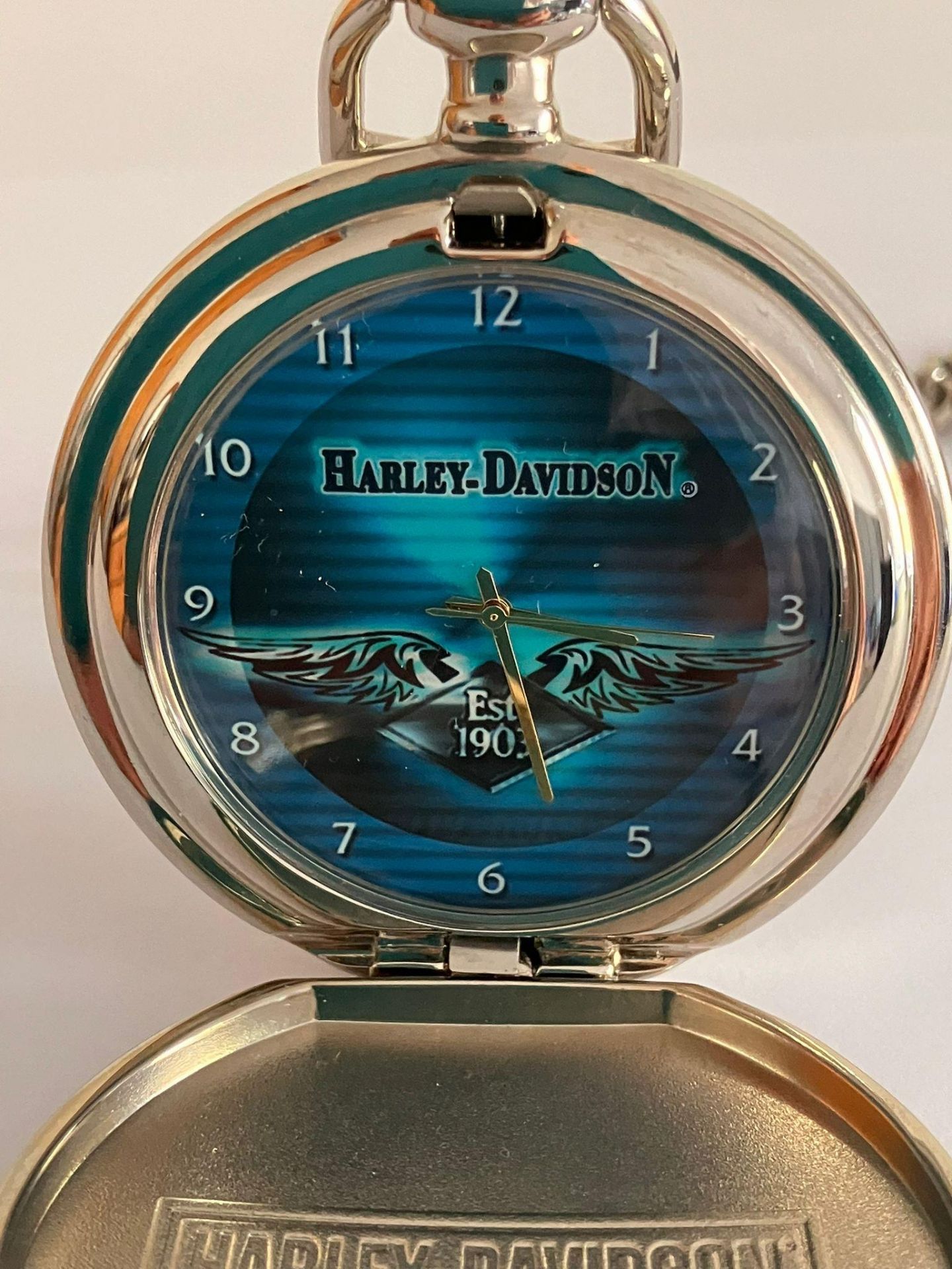 HARLEY DAVIDSON Pocket Watch. Full Hunter. Quartz movement. Full working order. Condition as new and