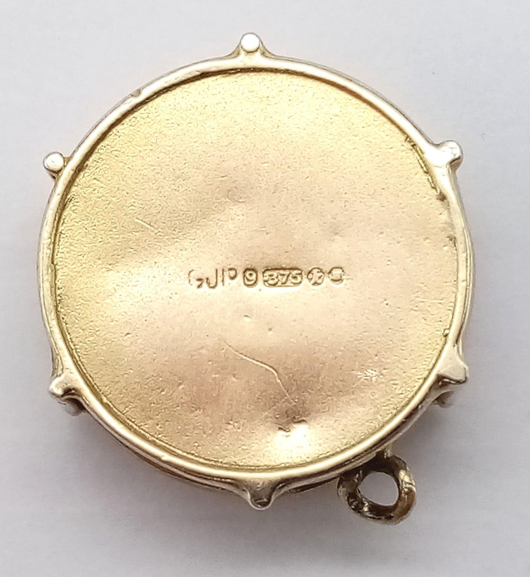 A 9K Yellow Gold Marching Band Drum Charm/Pendant. 2.25g - Bild 3 aus 7