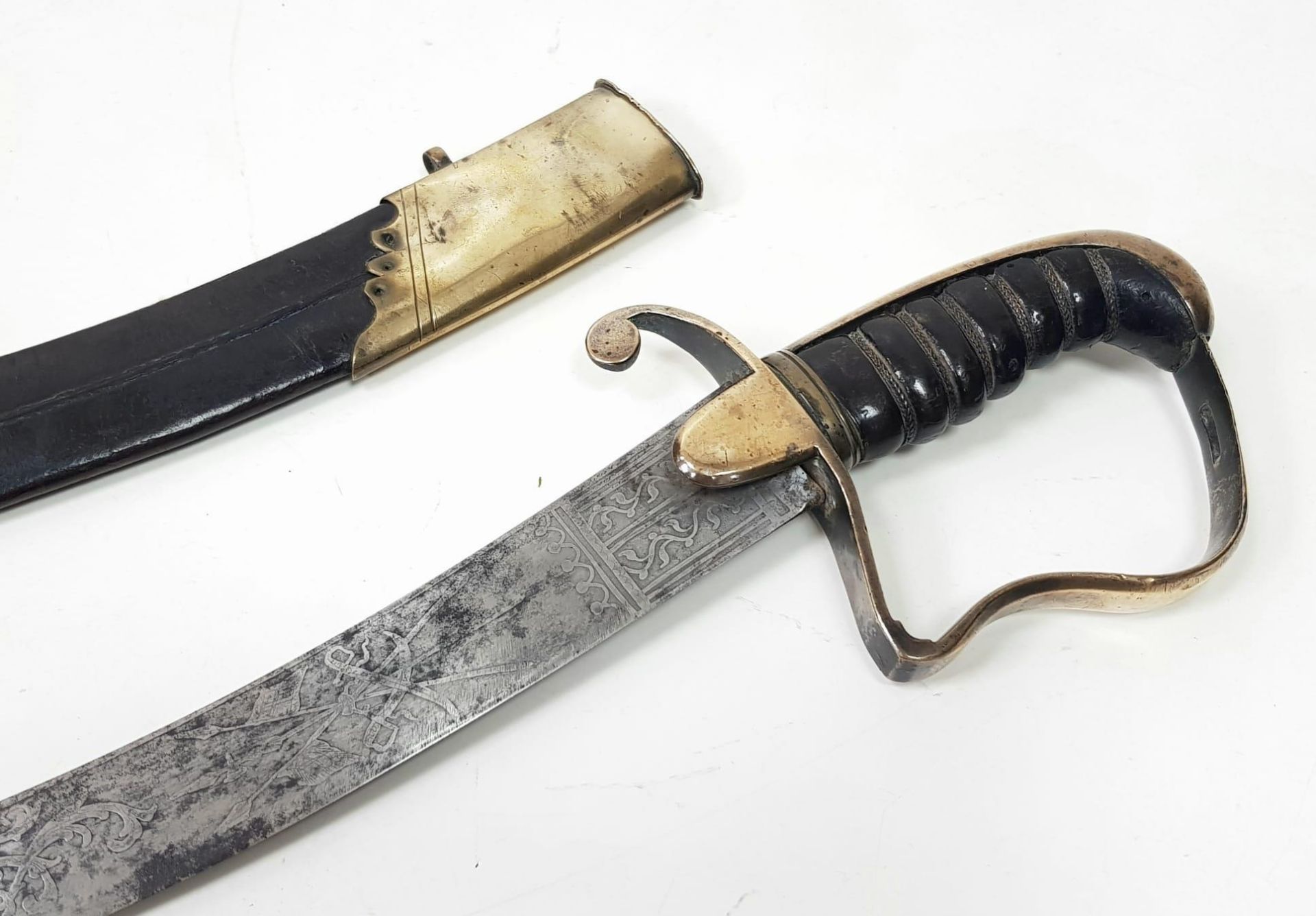 A Rare 1796 Curved OSBOURNE warranted sword. An original sword in very good condition, with hilt - Bild 3 aus 15