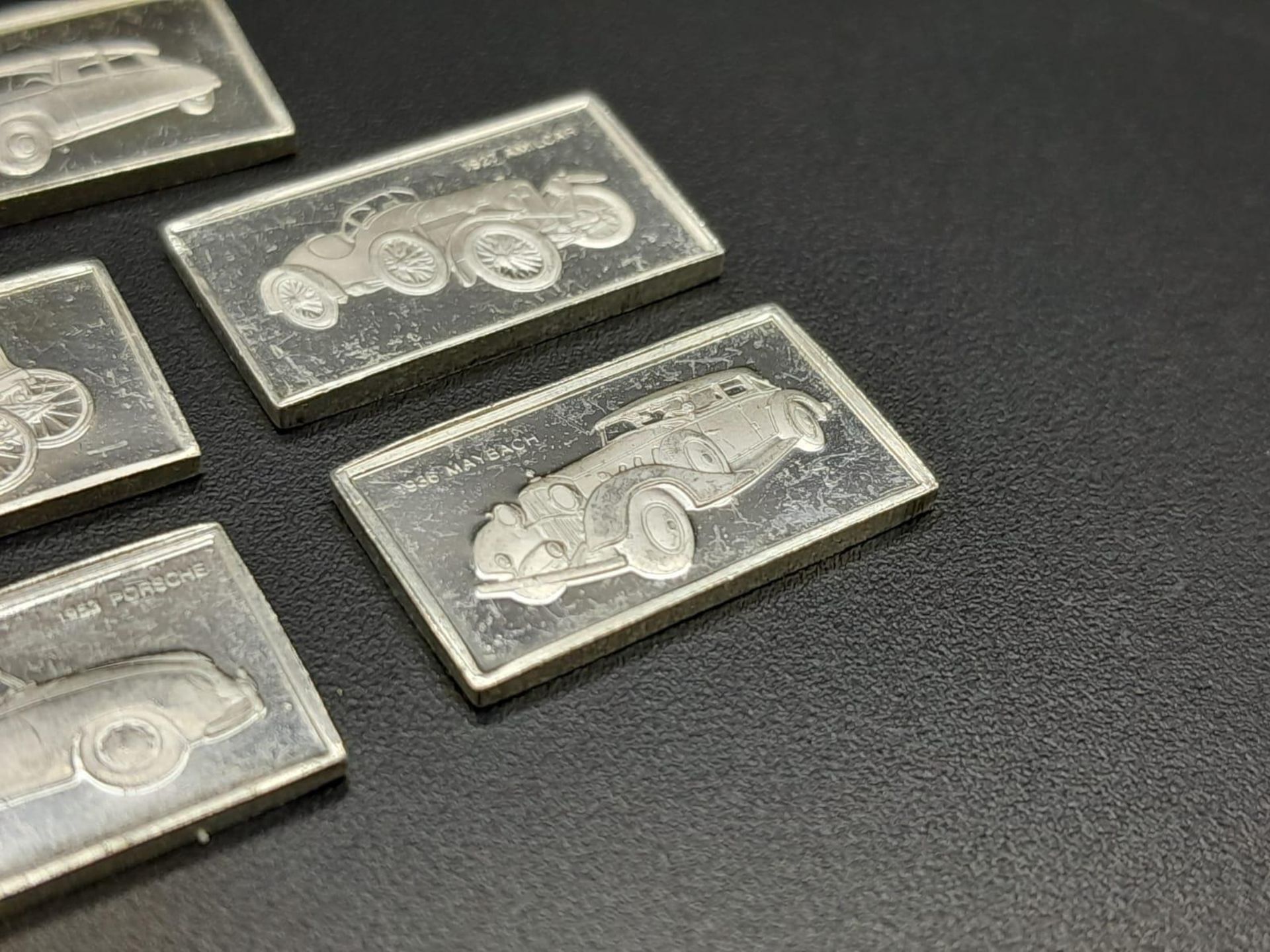 A Selection of 8 Sterling Silver European Car Manufacturer Plaques - Citreon, Mayback, Hispano- - Bild 15 aus 26