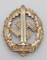 WW2 German SA Disabled Veterans Sports Badge. A silver grade example depicting a Roman broad