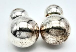 A stylish pair of 925 silver ball earrings. Total weight 5.7G.