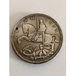 1935 SILVER ROCKING HORSE CROWN. Condition, very fine/extra fine. Having bold and clear raised