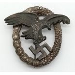 3rd Reich Luftwaffe Observers Badge. Maker Marked “BSW” for Brüder Scneider, Wien