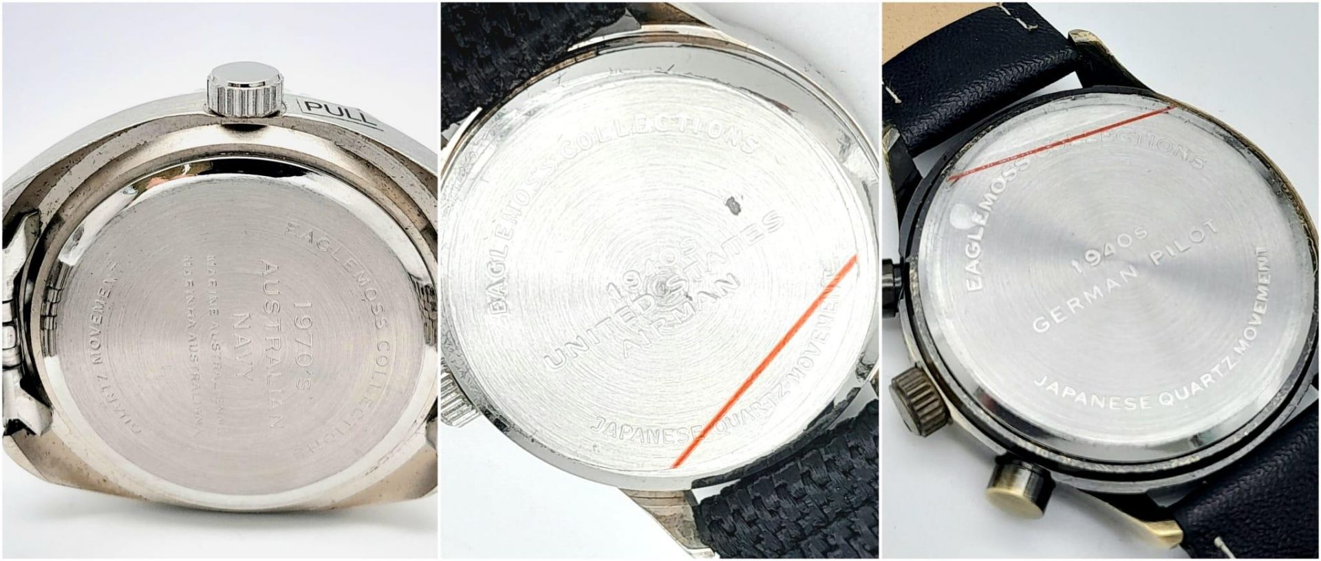 A Parcel of Three Military design Homage Watches Comprising; 1) Australian Navy Watch (44mm Case), - Image 4 of 5