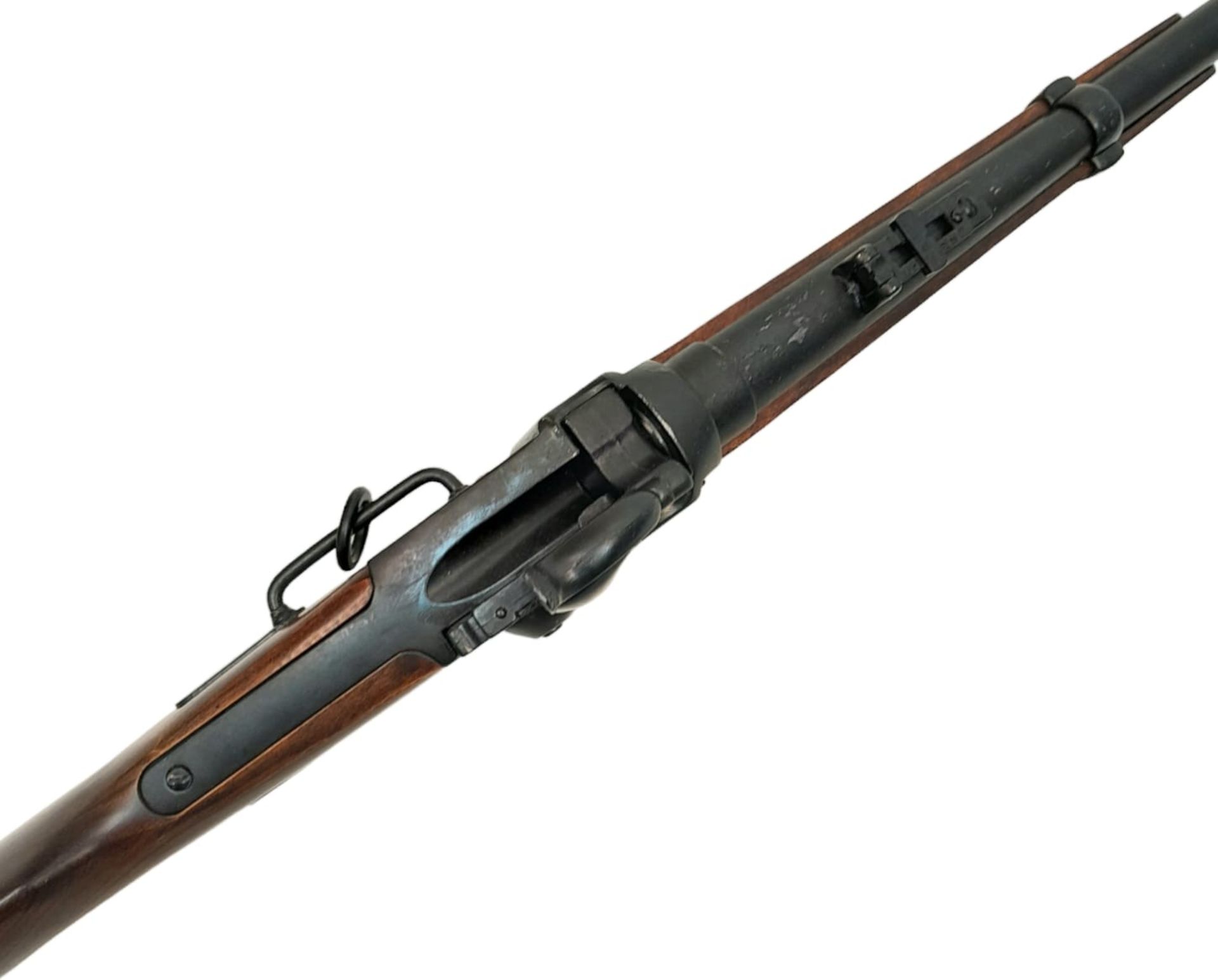 A Vintage, Full Weight and Size, Retrospective Inert Replica of an 1859 Carbine Rifle. Wood and - Image 4 of 11