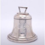 A WW2 Era Silver Inkwell in the Form of a Bell - Dedicated to 2nd Lieutenant G. Pendred from 'G'