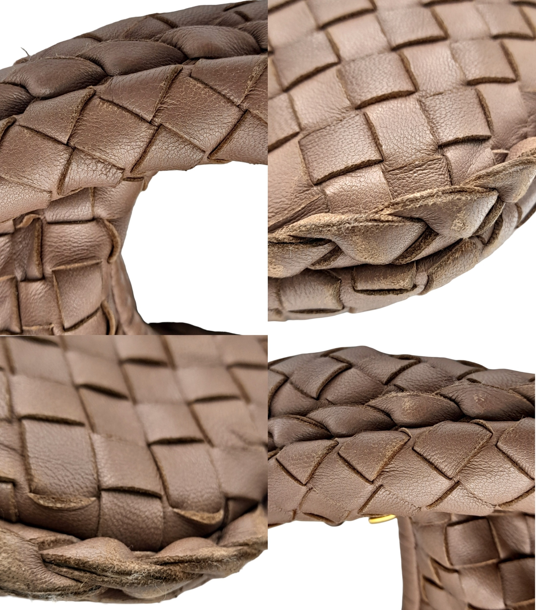 A Bottega Veneta Brown Bag. Intrecciato leather exterior with gold-toned hardware, single handle/ - Image 8 of 8