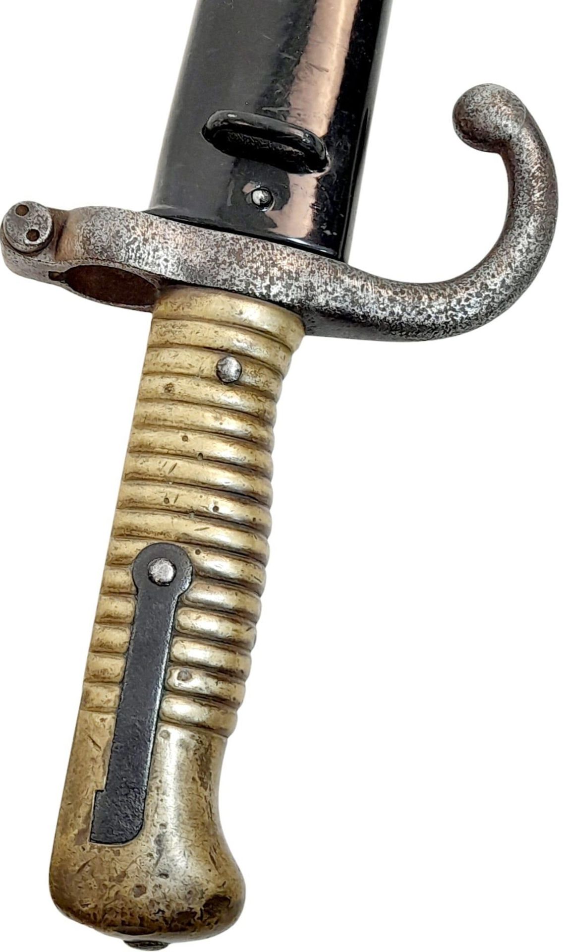 WW1 French 1866 Model Chassepot Sword Bayonet. - Bild 4 aus 4
