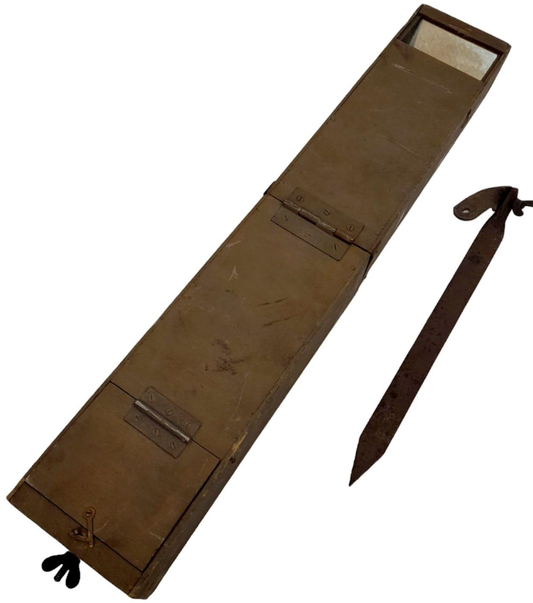 WW1 British Adams Folding Trench Periscope in its original canvas carry case. Circa 1916 - Bild 2 aus 5