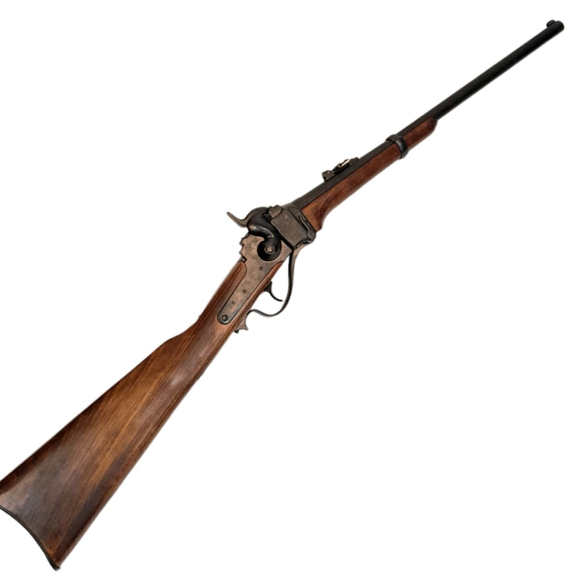 A Vintage, Full Weight and Size, Retrospective Inert Replica of an 1859 Carbine Rifle. Wood and - Image 2 of 11