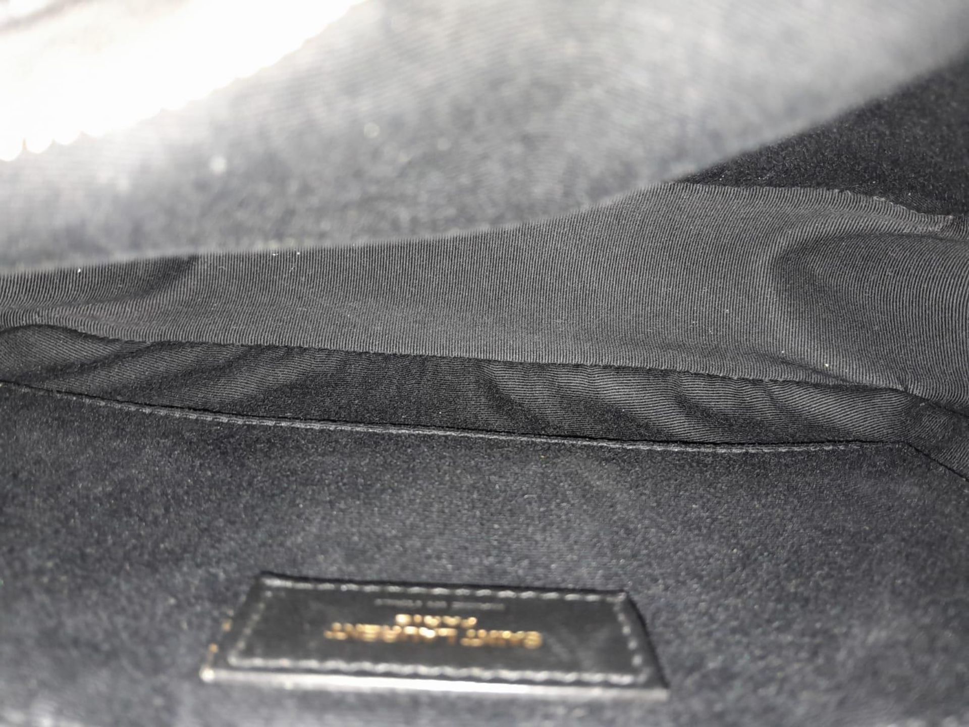 A YSL Saint Laurent Black Lou Matelasse Camera Bag. Leather exterior, gold-tone hardware, adjustable - Image 8 of 11