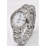 A Tag Heuer Carrera Diamond Ladies Automatic Watch. Stainless steel bracelet and case - 28mm. Mother