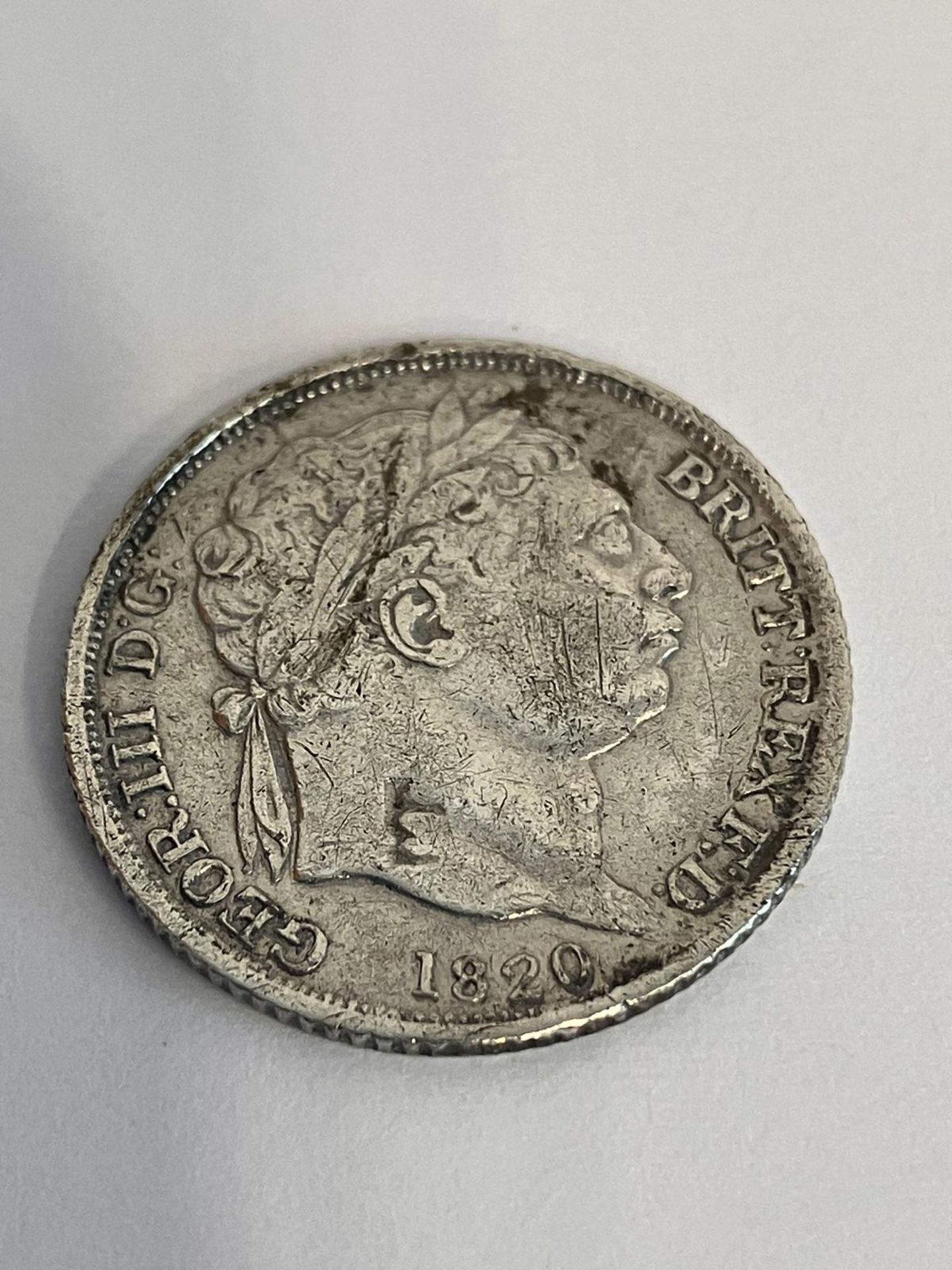 1820 GEORGE III SILVER SIXPENCE.Better grade coin. Extra fine condition. - Image 2 of 2