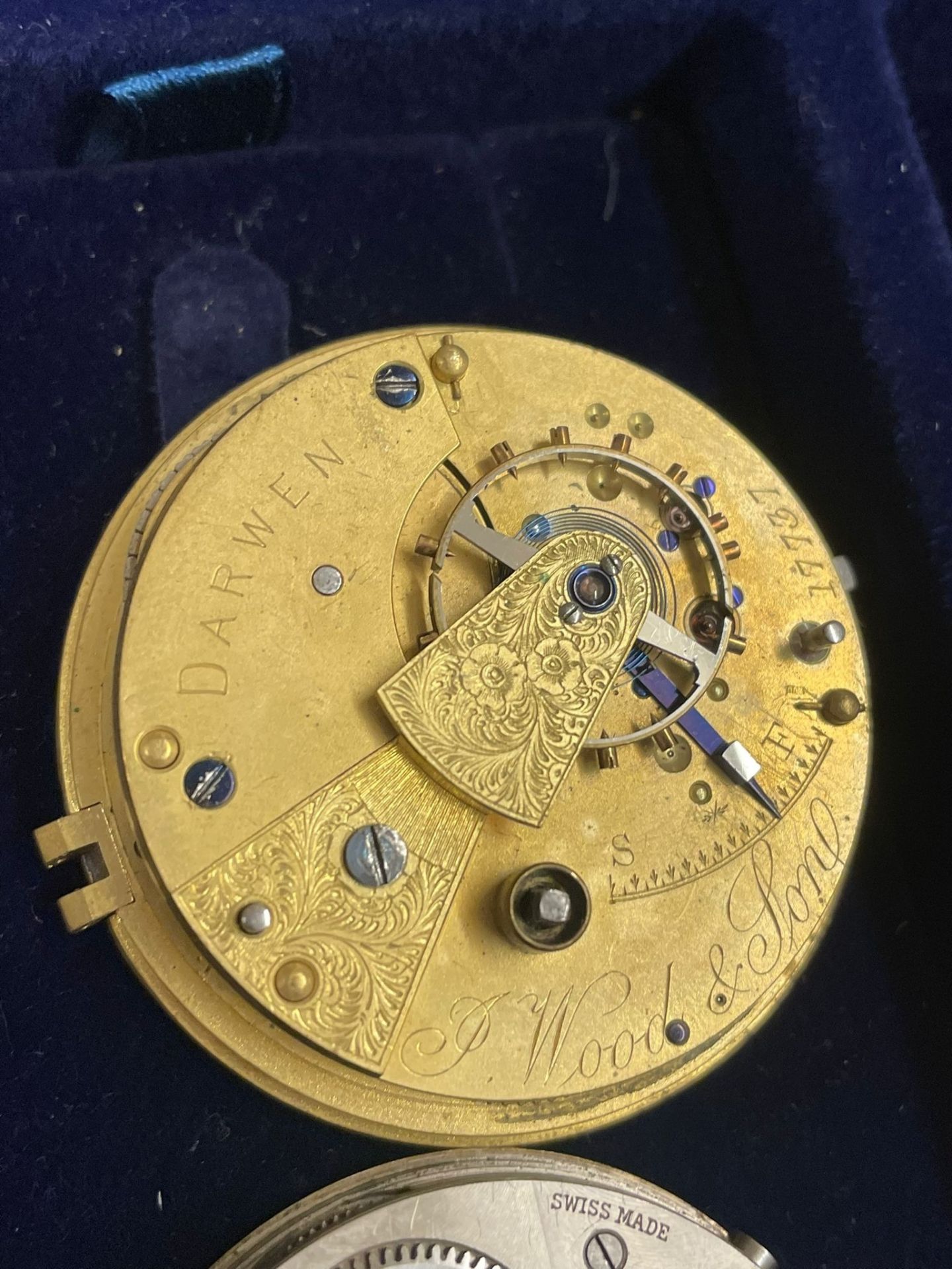 Antique vintage watch movements and case . - Image 3 of 4